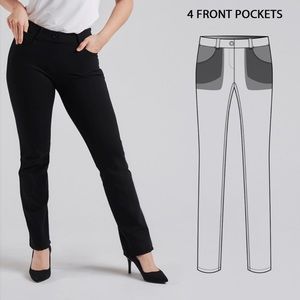 Betabrand Straight Leg Dress Yoga Pants
